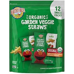 lot 1464 image: Earths Best Sesame Street Veggie Straws MultiPack - 12pk6oz