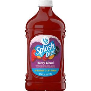 lot 1522 image: V8 Splash Diet Berry Blend Flavored Juice Beverage, 64 fl oz Bottle