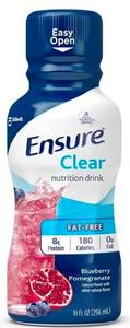lot 1565 image: 4pk Ensure Clear Blueberry Pomegranate Flavor 10 oz. Bottles