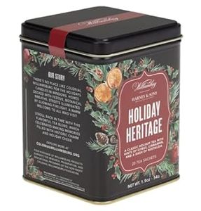 lot 1593 image: Harney & Sons Holiday Heritage Colonial Williamsburg Blend  Black Tea with Warm Apple, Cinnamon, and Orange Peel (B09JHVXM92)