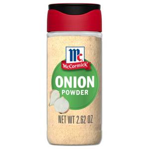 lot 1599 image: McCormick Onion Powder, Non GMO, Made with Fresh, Whole, Onions, For Bringing Consistent Onion Flavor to Meals & Recipes, 2.62 oz