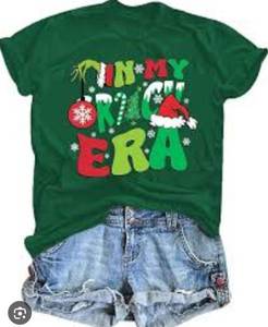lot 1605 image: Grinch Era Christmas T-Shirt Medium