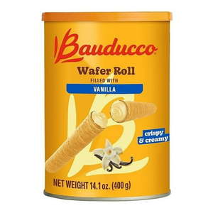 lot 1610 image: Bauducco Wafer Roll Vanilla  14.1oz