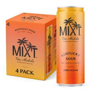 lot 1624 image: MIXT Premium Sparkling Non-Alcoholic Sparkling Cocktail - Kentucky Sour �� Zero Sugar, Ready to Drink, Adaptogens, Nootropics, 2g of carbs or less, Low Calorie, 12oz Cans (Pack of 4)