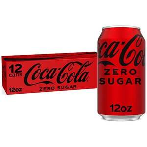 lot 1692 image: Coke Zero Sugar Diet Soda Soft Drink, 12 fl oz, 12 Pack