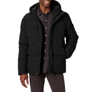 lot 1700 image: Amazon Essentials Mens Mid-Length Hooded Puffer Coat (Available in Big &amp Tall), Black, Medium - Retail $60