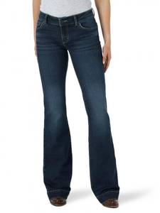 lot 1701 image: Wrangler womens Retro Mae Mid Rise Wide Leg Trouser Jean 13x36 - Retail $54