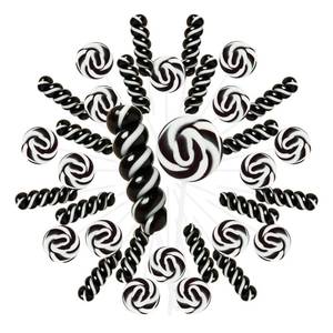 lot 1709 image: 32 Pack Black Swirl Twisty Lollipops Suckers Bulk (16 Swirls  16 Twists), Halloween Treats Candy Lollipops Individually Wrapped, Blackberry Suckers Lollipops for Birthday