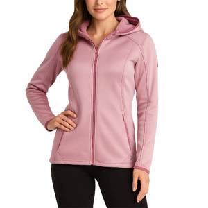 lot 1714 image: Reebok Womens Softshell Jacket - Lightweight Water &amp Windproof Warm Hooded Fleece Lined Womens Jacket for Gym Running Hiking, Size Large, Dusty Rose - Retail $32