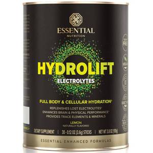 lot 1716 image: Essential Nutrition Hydrolift Electrolytes - Powerful Hydration Formula - with Trace Elements & Minerals - Keto Friendly - Sugar Free - Lemon, Naturally Flavored - 30 Sticks