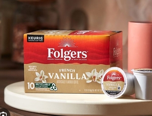 lot 1720 image: Folgers French Vanilla K-Cup Coffee Pods 10 Count