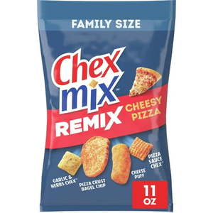 lot 1721 image: Chex Mix Snack Mix  Remix Cheesy Pizza  Savory Snack Bag 11 oz