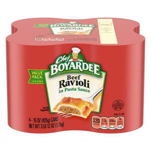 lot 1744 image: CHEF BOYARDEE Beef Ravioli, 4-15 OZcans