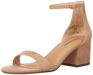 lot 1773 image: Amazon Essentials Womens Two Strap Heeled Sandal, Tan, 7 - Retail $28