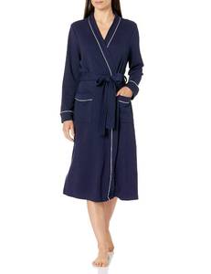 lot 1824 image: Amazon Essentials Womens Lightweight Waffle Full-Length Bathrobe (Available in Plus Size), Navy, XX-Large