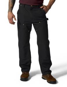 lot 1864 image: Carhartt Mens B01 Loose Straight Firm Duck Double-Front Dungaree, Black, W40 x L30 - Retail $65