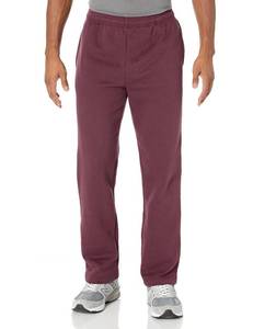 lot 1888 image: Amazon Essentials Mens Fleece Open Bottom Sweatpant (Available in Big & Tall), Burgundy, Large
