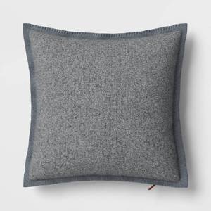 lot 1904 image: The Cozy Collection Cozy Faux Cashmere Knit Square Throw Pillow Gray - Threshold