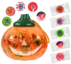 lot 1939 image: 120 PCS Halloween Small Hard Candy Packed in A Pumpkin Jar&nbsp Individually Wrapped&nbsp&nbsp