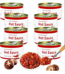 lot 1944 image: Sun Grains Hot Sauce 8 2.8 Oz Cans