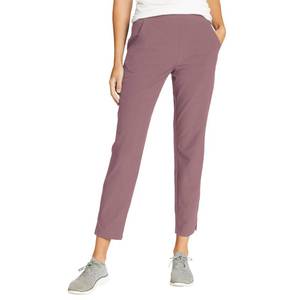 lot 1969 image: Eddie Bauer Travel Pants Women - Lightweight Elastic Waistband Ankle Pants (Pink, XL) - Retail $20