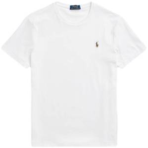 lot 1971 image: POLO RALPH LAUREN Mens Cotton Crew Neck T-Shirt (L, WhiteSigPony) - Retail $80