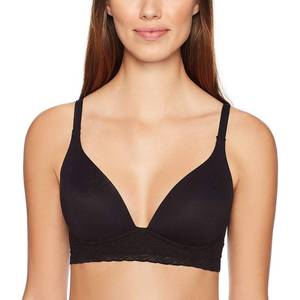 lot 1979 image: Warners Womens Cloud 9 Wirefree Triangle Bra, Rich Black, 36A - Retail $44