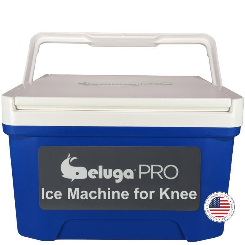 lot 1308 image: BelugaPRO Ice Machine for Knee After Surgery, Cold Therapy Knee Ice Machine with Programmable Timer, Joint Wrap, Lightweight 9 Quart Cooler, Quiet Pump, 3.0 - Retail $100