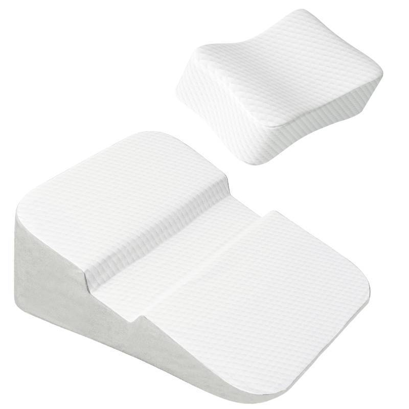 lot 1310 image: Novelledo Side Sleeper Pillows for Adults,2PCS Bed Wedge Pillow Set for Sleep,Contoured Support Pillows,Support Shoulder Relief,Ergonomic Shoulder Pillow for Side Sleepers,Removable and Clean - Retail $70