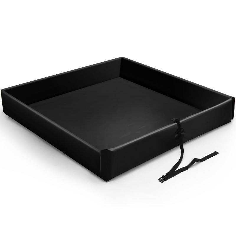 lot 1293 image: Wettarn Folding Duck Pond 5 x 5 Portable Spill Containment Berm Wall Containment Berm (Black) - Retail $146