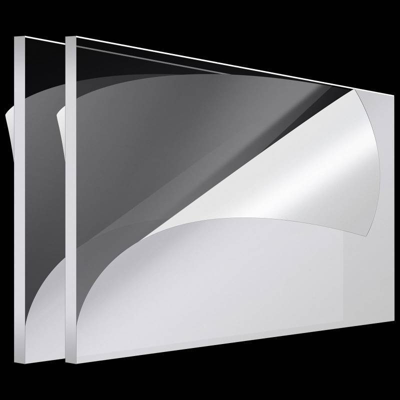 lot 1306 image: Roowest 2 Pcs 18 x 36 Inch, 14 Inch Thick Clear Acrylic Plexiglass Sheets Transparent Plastic Panels Sheets Cut to Size Cast Acrylic Board Panel with Protective Film for Craft DIY Project Sign Frame Retail- $70