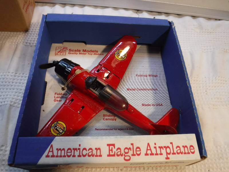 lot 1028 image: American Eagle Airplane Scale Models  Indian Motorcycles