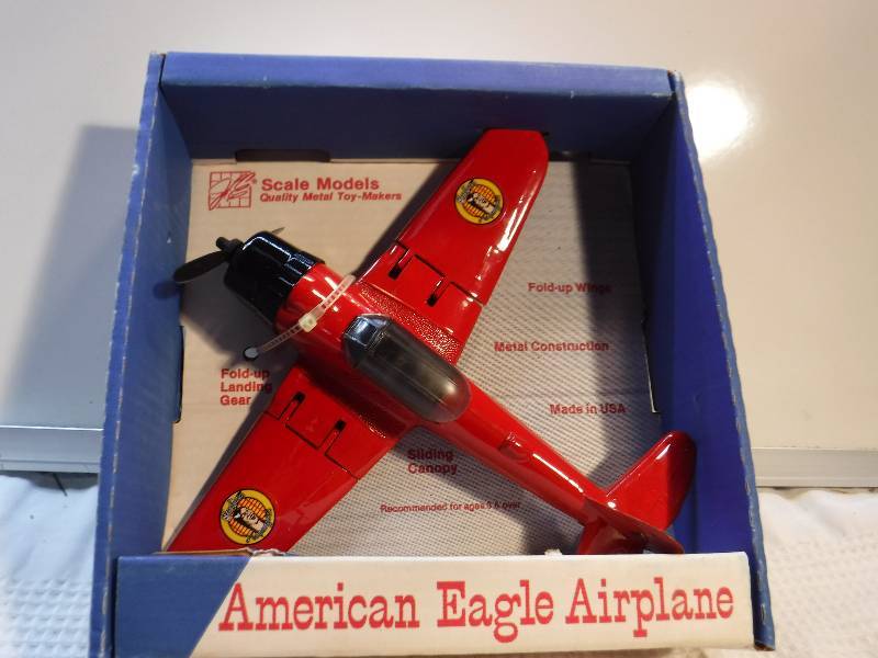 lot 1005 image: American Eagle Airplane Scale Models  Indian Motorcycles