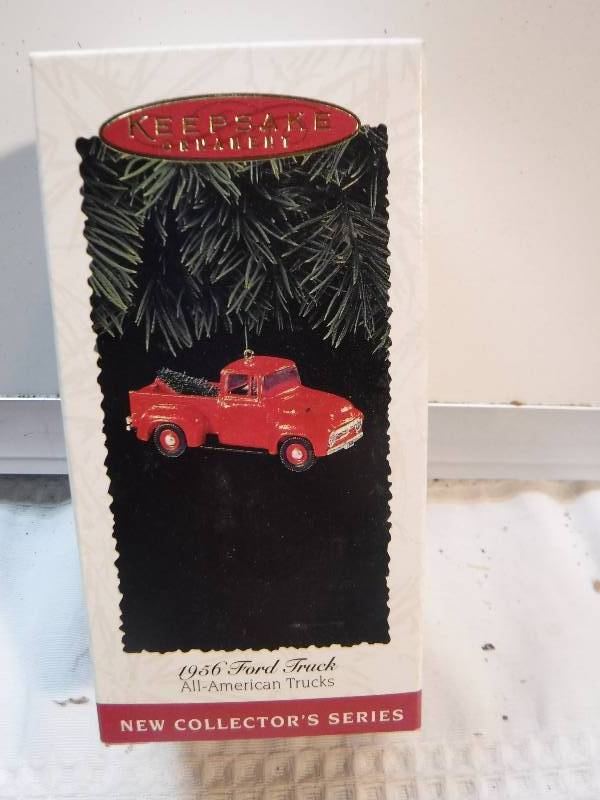 lot 1055 image: 1956 ford truck hallmark ornament