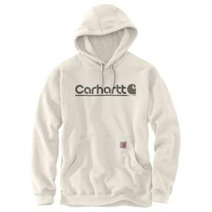 Carhartt Men's Rain Defender Loose Fit Midweight Logo Graphic Sweatshirt, Malt, Medium - Retail $77