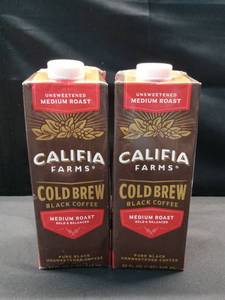 lot 2508 image: 2 pk Califia Farms Cold Brew Black Coffee 32oz