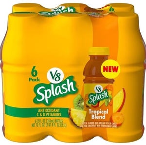 lot 2608 image: V8 Splash Tropical Blend Juice - 6 Pack