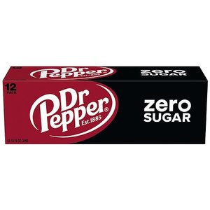 lot 2610 image: Dr Pepper Zero Sugar Soda Pop  12 fl oz  12 Pack Cans