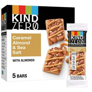 lot 2614 image: KIND Zero Caramel Almond & Sea Salt Bars - 6.2oz5ct