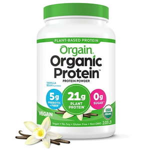 lot 2639 image: ORGAIN VANILLA BEAN PLANT BASED PROTEIN POWDER 32.4 OZ