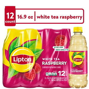 lot 2660 image: Lipton White Tea Raspberry (16.9 Fl Oz - 12) 202.8 Fluid Ounce 12 Pack Plastic Bottle