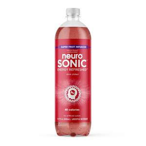 lot 2662 image: neuroSONIC  Superfruit Infusion  Functional Beverage for Focused Energy, Lightly Carbonated, Vegan & Low Sugar 16.9 Fl Oz (Pack of 12)