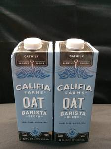 lot 2665 image: 2 pk Califia Farms Oat Barista Blend Oat Milk - 1qt