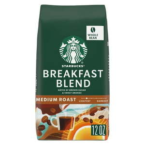 lot 2727 image: Starbucks Breakfast Blend  Whole Bean Coffee  Medium Roast  12 oz