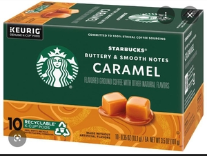 lot 2739 image: Starbucks Caramel Coffee Keurig K-Cups 10 Count