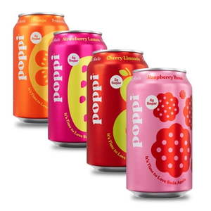 lot 2760 image: Poppi Prebiotic Soda  Short List Variety Pack  12 Pack  12 oz