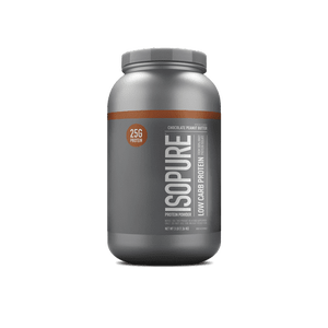 lot 2772 image: Isopure  Low Carb 100% Whey Protein Isolate  25g Protein Powder  Chocolate Peanut Butter  3 lb