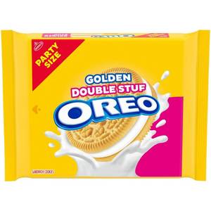 lot 2783 image: Oreo Double Stuf Golden Sandwich Cookies Party Size - 24.95oz