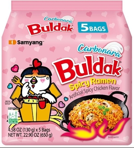 lot 2784 image: Samyang Buldak Carbonara Spicy Ramen Multi-Pack 5 Count