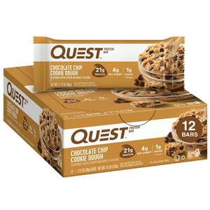 lot 2793 image: QUEST PROTEIN BAR CHOCOLATE CHIP COOKIE DOUGH 12 BARS